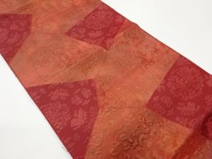 切り嵌め風花唐草模様織出し名古屋帯